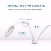 USB Type C Cable-Pisen USB to USB C cable 3ft, Durable flat fast charger cord