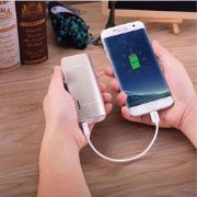 PISEN 2-in-1 Portable Charger - Battery Pack with Foldable AC Plug - 5000mAh 