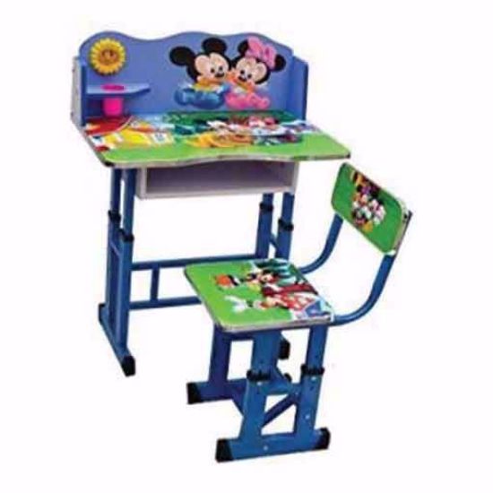  طاولةأطفال-مع-كرسي صور كرتونية لون ازرق