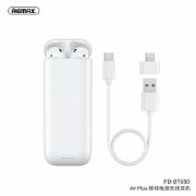 REMAX PD-BT600 2 IN 1 PRODA TWS AIR PLUS WIRELESS HEADPHONE WITH CHARGING CASE + 3000 MAH POWER BANK