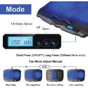 Laptop Cooling Pad Blue LED Lights 1.68LB S-18 for 10-15.6 PC