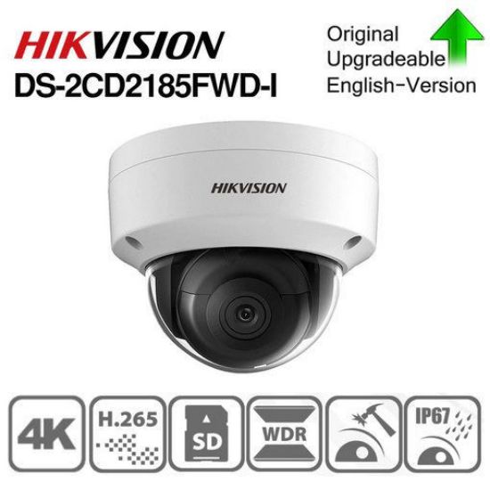 Picture of Hikvision 8MP IP Camera DS-2CD2185FWD-I 2.8MM Lens Network Dome Camera ONVIF PoE H.265+ IP67 Outdoor Waterproof Security Camera Support Upgrade Face Detection