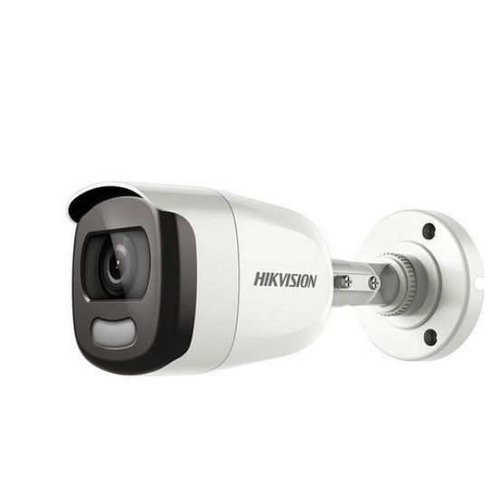 Picture of Hikvision Techlogics DS-2CE10DFT-F Color Vu 2MP Bullet Full time Colour Turbo HD Camera, 3.6 mm Lens and Light Distance 20 m (White)
