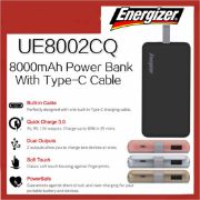 Picture of Energizer UE8002cq Power Bank 8000MAH Quick Charge 3.0 Type-C Dual Outputs