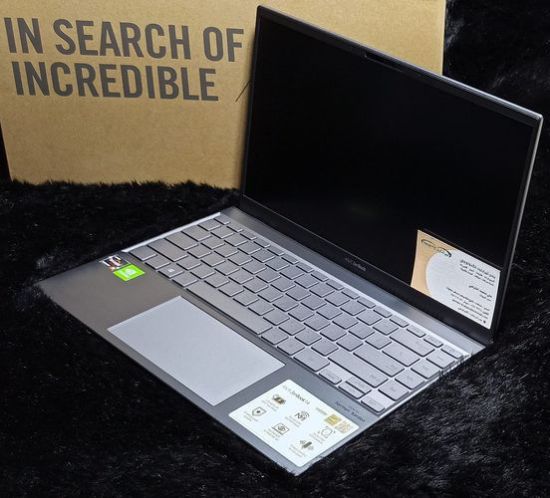 صورة Brand: ASUS Model : ZENBOOK Processor: AMD RYZEN 5-5500 Storage: 256 PCIe M.2 SSD Memory: 8GB DDR4 3200MHz Display:14 inch Others: NEW Operating System Windows Backlit Keyboard: Yes