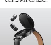 Picture of HUAWEI WATCH Buds, Earbuds & Watch Come into 1, Innovative Touch Controls, AI Noise Cancellation Calling, Lightweight, Health Management, Advanced Design, Durable, Compatible with Android & iOS, Black