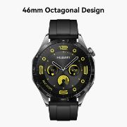 Picture of HUAWEI Watch GT 4 B19F 46mm Bluetooth Smartwatch 1.43" AMOLED Screen Fluoroelastomer Strap - Black